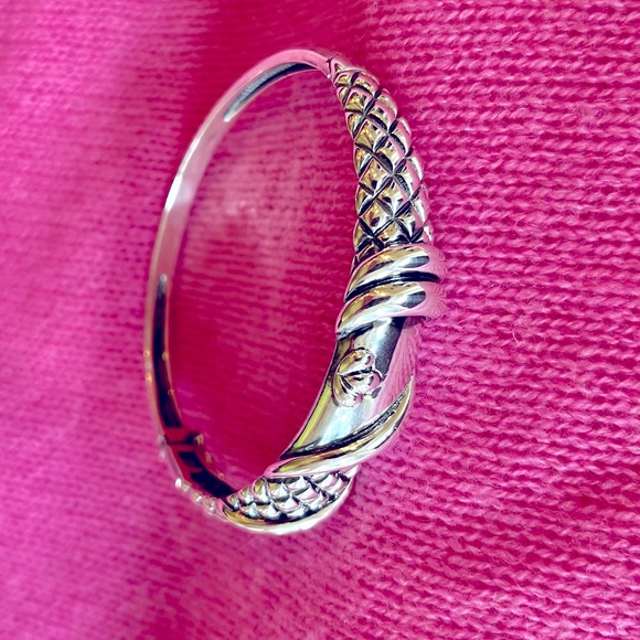 Vintage 925 Sterling Bangle Bracelet - Picture 8 of 16